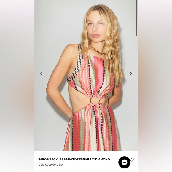 HANSEN&GRETEL PAROS BACKLESS MAXI DRESS MULTI DIAMOND - Picture 4 of 7